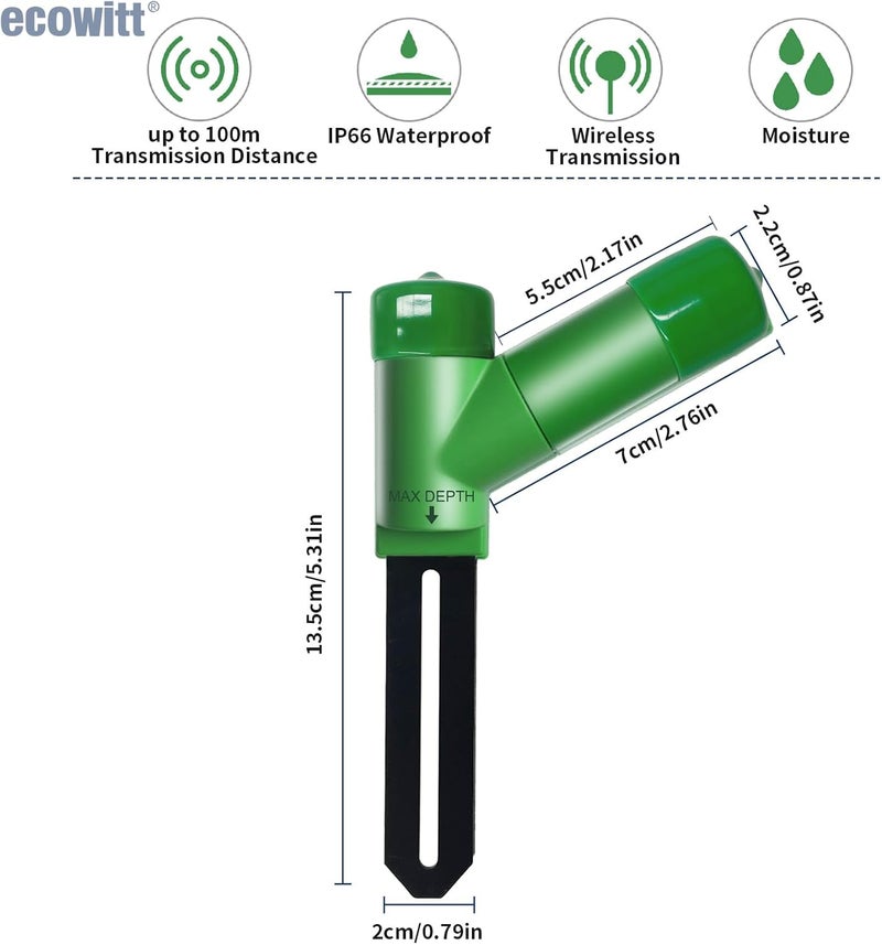 ECOWITT WH51 Soil Moisture Sensor Soil Humidity Tester - Accessory Only, Can Not Be Used Alone - Image 3